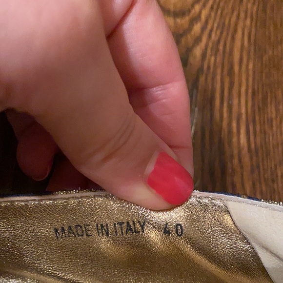 PRADA espadrilles/flats gold and navy, size 40 - Picture 7 of 7